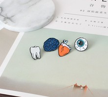 2019 Korean version of the jewelry color drops of human body brooches brain eyes tooth brooch accessories wholesale Pin Badge 2024 - buy cheap