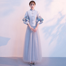 Винтажное свадебное платье подружки невесты Cheongsam, современное традиционное свадебное платье в китайском стиле, Восточное женское Qipao Vestidos, размер S-XXL 2024 - купить недорого
