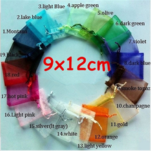 Wholesale Organza Bags 9x12cm Drawstring Bag Jewelry Packaging Pouches,Wedding Gift Bags,Multi Colors,100pcs/lot 2024 - buy cheap