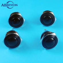 Abbeycon 16mm Ball Head Momentary 1No Black Anodized Housing Ip67 Waterproof Metal Push Button Car Machine Pin Terminal Switch 2024 - buy cheap
