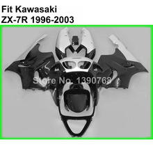 Top quality ABS fairing kit for 96-03 Kawasaki ZX 7R black silver fairings ninja 1996-2003 zx7r fairing kits VI122 2024 - buy cheap