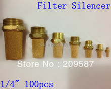 100pcs Sintered Bronze Pneumatic 1/4" PT Male Thread Exhaust Silencer Muffler 2024 - buy cheap