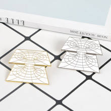 Geometry Warp 3D Visual Trap Pin Metal Enamel Pins Brooch Art Lapel Pin Badges Backpack Denim Jackets Brooches 2024 - buy cheap