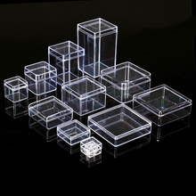 Caja de plástico transparente para guardar joyas, organizador de cosméticos para guardar monedas, pendientes y cuentas, DIY 2024 - compra barato