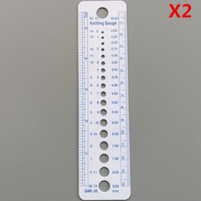 2pcs UK US Canada Sizes Knitting Needle Gauge Inch Sewing Ruler Tool CM 2-10mm Size Measure Sewing Tools 2AA7788 2024 - buy cheap