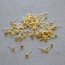 100PCS Metal Hardware Fittings for Accessory Diy Machining metal parts Pins Flat needle Gold-Color for Earrings Bracelet 14*4MM 2024 - buy cheap