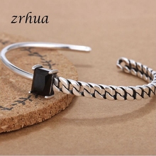 ZRHUA Silver Color Crystal Women Bracelets Bangles Friendship Trendy Open Cuff Bangles New Style for Women Birthday Gift 2024 - buy cheap