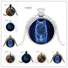 Wholesale New Nymph Wolf Necklace Glass Pendant Glass Jewelry Photo Round necklace 2024 - buy cheap