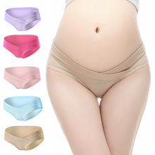 4Pcs/Lot Cotton U shape Low Waist Maternity Underwear Panties Pregnancy Clothes Pregnant Women Underwear Maternity Panties 2024 - buy cheap