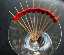 10000 шт./лот зубочистки с красным сердцем для продажи, металлический коктейльный Блестящий палочка для коктейвечерние, палочка для коктейлей с блестками, товары для вечерние 2024 - купить недорого