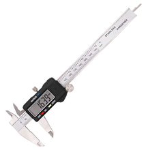 Medidor de calibre digital eletrônico, régua de 0-150mm/6 polegadas, 0.01mm/0.0005 polegadas, aço inoxidável, lcd, paquímetros, ferramenta de medição 2024 - compre barato