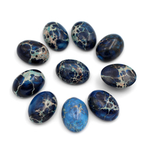 13x18 мм синий морской осадок, полудрагоценный камень, купол, овальный кабошон, кабошоны из натурального камня 2024 - купить недорого