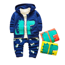 Boys Clothing set Cotton Spring Hoody Baby Clothes Fall Casual Dinosaur Outfits Infant Kids Suit 2024 - buy cheap