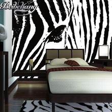 Beibehang 3d papel de parede zebra abstrato simplicidade personalidade grande mural quarto sala estar fundo 2024 - compre barato