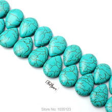 High Quality 17x24mm Pretty Blue Turquoises Drop Shape Loose Gems Beads 20Pcs DIY Creative Jewellery Making w3141 2024 - buy cheap