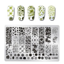 Nail Stamping Plates Flower Bird Geometry Spring Series Designs Nail Template Stamp Image Manicure Stamp Plate DIY Nail Tool 2024 - buy cheap