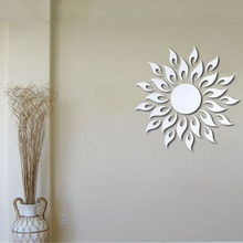 Acrílico 3d removível sun design espelho efeito adesivo de parede decoração para casa adesivos 2024 - compre barato