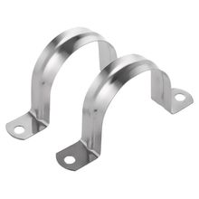 2 Stainless Steel U-shaped Pipe Clamps Half Pipe for Pipe Fittings Pipe Clamp -80mm Saddle Clamp Secures piping to reduce noise 2024 - buy cheap