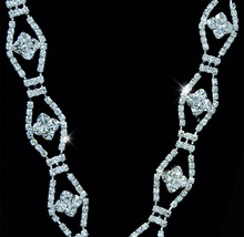 10Yards Silver Rhinestone Trim Wedding Trim Crystal Chain for Bridal Dress Bouquet 2024 - buy cheap