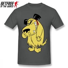 Camiseta de algodão masculina da muttley, camiseta engraçada do cão para homens, hip hop, confortável, tamanho grande, manga curta, personalizada 2024 - compre barato