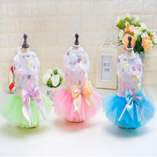 Pet Dog Clothes Thin Princess Pettiskirt Spring And Summer Candy Color Skirt Mesh Thin Teddy Bichon Small Pet Dog dress DC822 2024 - buy cheap