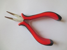 10 PCS/Lot 5 inch Red Bend Nose Plier with smooth jaw Hair clamp for micro ring hair extension 2024 - buy cheap