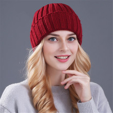 [Xthree] Keep warm winter hat for women girl 's wool hat knitted beanies cap thick female cap 2024 - buy cheap