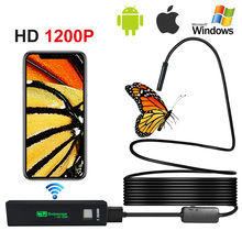 8MM HD Wifi Endoscope Android IOS Waterproof WIFI Inspection Camera Borescope Snake Video Cam Built In Battery Hard Wire 1200P 2024 - buy cheap
