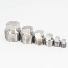 210 bar 1/8" 1/4" 3/8" 1/2" 3/4" 1" NPT Male 304 Stainless Steel Square Head Plug Forged Pipe Fittings 2024 - buy cheap