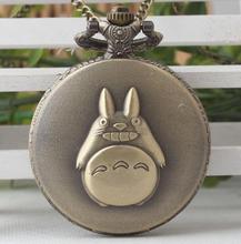 Relógio cartoon desenho animado totoro antiguidades unissex colar de bolso 2024 - compre barato