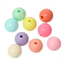 DoreenBeads Acrylic Spacer Beads Round Mixed Pastel Color About 14mm Dia,Hole:Approx 2.7mm,50 PCs from yiwu 2024 - buy cheap