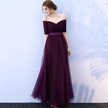 Vestido a granel com tecido violeta, vestido feminino elegante de alta qualidade com cauda até o chão, sexy, casual e de baile, vestido plus size 899 2024 - compre barato