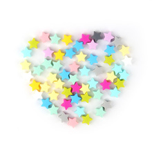 TYRY.HU Silicone Beads Star Shape 10pcs 14mm Food Grade Teether BPA Free Ecofriendly Beads Bracelet Diy Jewelry Baby Teether 2024 - buy cheap