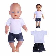 Doll Clothes white T-shirt Wear fit  Doll For 18 inch /43 cm  -, Children best Birthday Gift n1426 2024 - buy cheap