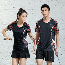Новая футболка для бадминтона для мужчин, женская одежда для тенниса, одежда для настольного тенниса, спортивный костюм для пинг-понга, униформа для тенниса 2625 2024 - купить недорого