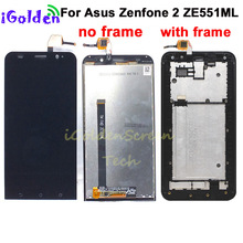 Черный ЖК-дисплей 5,5 дюйма для Asus Zenfone 2 ZE551ML, ЖК-дисплей, сенсорный экран с дигитайзером, ЖК-дисплей с рамкой для Asus Z00AD 2024 - купить недорого