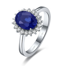 1.5 quilates sólidos 18 k ouro azul moda simular diamantes anel de noivado feminino excelente design jóias combinar todo o estilo 2024 - compre barato