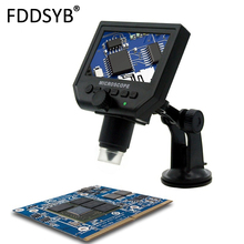 1-600x 3.6MP 8 LED VGA Microscópio Digital USB Microscópio Eletrônico Portátil Com 4.3 "HD Tela OLED Para PCD Motherboard reparação 2024 - compre barato