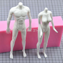 Mujer de cuerpo completo molde en modelo de cuerpo pecho muñeca de molde de silicona de grado de alimentos molde hombre 2024 - compra barato