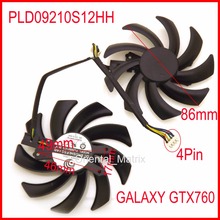 2pcs/lot PLD09210S12HH 12V 0.40A 86mm Cooler Fan For GALAXY GTX760 Graphics Card Cooling Fan 4Pin 2024 - buy cheap