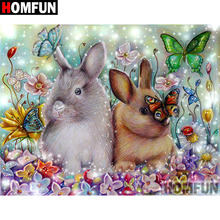 HOMFUN 5D DIY Diamond Painting Full Square/Round Drill "Cartoon rabbit" Embroidery Cross Stitch gift Home Decor Gift A09311 2024 - buy cheap