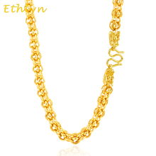 Ethlyn Men Punk Style 9mm  Dragon Head Handmade Chain Vietnamese gold Color Wide Necklace Jewelry   N012 2024 - buy cheap