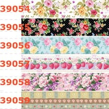 10yards - different sizes -Flowers pattern Grosgrain ribbon -beautiful flowers pattern printed ribbon 2024 - buy cheap