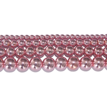 Venta al por mayor de cuentas sueltas redondas de hematita rosa de piedra Natural 4 6 8 10 MM tamaño de selección para la fabricación de joyas pulsera DIY material del collar 2024 - compra barato