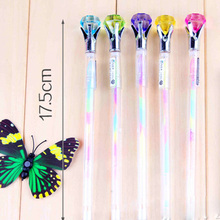 Kawaii Ballpoint Pen Big Gem Metal Ball Pen With Large Diamond colorful Magical Pen Fashion School Office Supplies 2024 - buy cheap