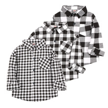 Grey Baby Boys Shirts Plaid Children Clothes Classic Boy Tee Shirt Tops Kids Shirt Cotton Girl Overshirt Blouse Jersey 2-9Year 2024 - buy cheap