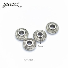 YuenZ-Cuentas espaciadoras para joyería, abalorios de color plata antigua de 10 uds, con cubo grande, apto para accesorios de joyería europea, accesorios de bricolaje R161 2024 - compra barato