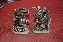 Collectable Ming Dynasty Silver dragon&phoenix,pair,Free Shipping 2024 - buy cheap