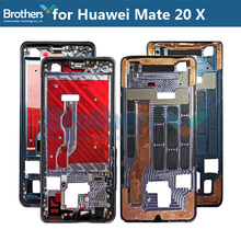 Передняя рамка для Huwei Mate 20 X LCD Рамка передняя рамка Корпус для Huwei Mate 20 X Рамка для экрана с кнопками оригинальная Запасная часть 2024 - купить недорого