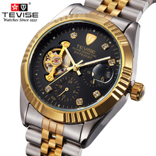 New Fashion Watch Men's Luxury Brand TEVISE Watch Automatic Mechanical Watches Hollow Men Tourbillon Mechanical Watch hours 2024 - buy cheap